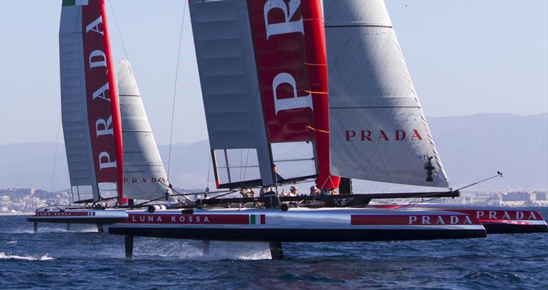 Luna Rossa Swordfish and Luna Rossa Piranha foiling photo copyright Luna Rossa Challenge taken at  and featuring the AC45 class