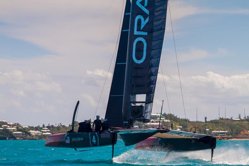ORACLE TEAM USA take their AC45S for a spin in Great Sound, Bermuda photo copyright ORACLE TEAM USA taken at  and featuring the AC45 class