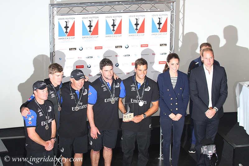 Emirates Team New Zealanda at the Louis Vuitton America's Cup World Series Portsmouth prize giving photo copyright Mark Lloyd / Lloyd Images taken at  and featuring the AC45 class