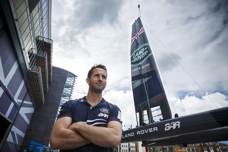 Sir Ben Ainslie at the Portsmouth-based Land Rover BAR HQ photo copyright Nick Dimbleby taken at  and featuring the AC45 class