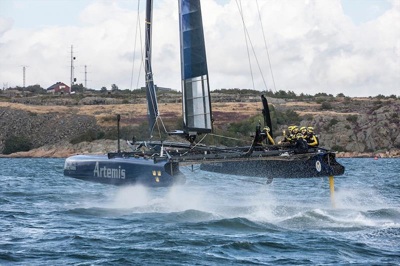 Artemis Racing practicing ahead of Louis Vuitton America's Cup World Series Gothenburg photo copyright Sander van der Borch / Artemis Racing taken at  and featuring the AC45 class