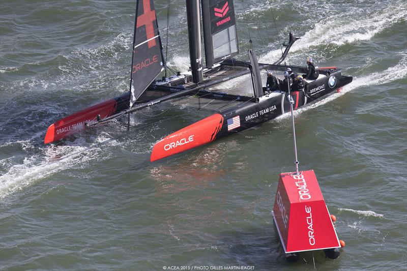 ORACLE TEAM USA on practice day ahead of Louis Vuitton America's Cup World Series Gothenburg - photo © ACEA 2015 / Gilles Martin-Raget