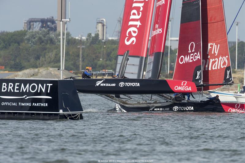 Emirates Team New Zealand win Louis Vuitton America's Cup World Series Gothenburg photo copyright ACEA 2015 / Gilles Martin-Raget taken at  and featuring the AC45 class