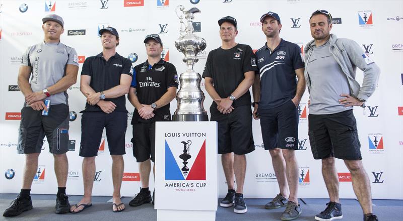 Louis Vuitton America's Cup World Series Bermuda press conference photo copyright Mark Lloyd / www.lloydimages.com taken at  and featuring the AC45 class