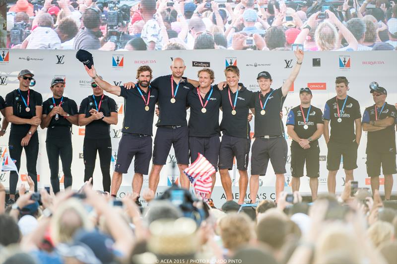 Super Sunday at Louis Vuitton America's Cup World Series Bermuda photo copyright ACEA 2015 / Ricardo Pinto taken at  and featuring the AC45 class