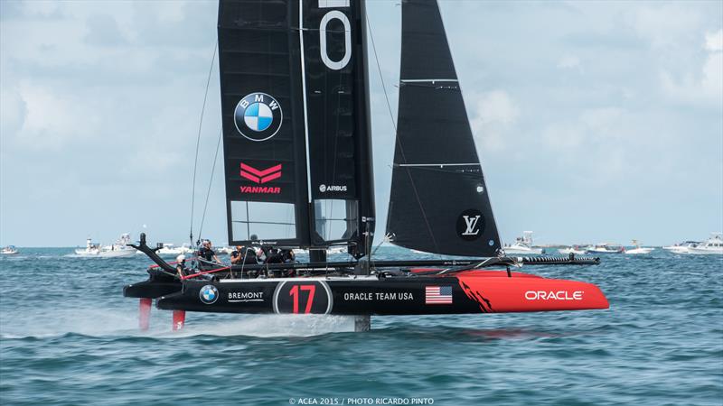 ORACLE TEAM USA on Super Sunday at Louis Vuitton America's Cup World Series Bermuda photo copyright ACEA 2015 / Ricardo Pinto taken at  and featuring the AC45 class