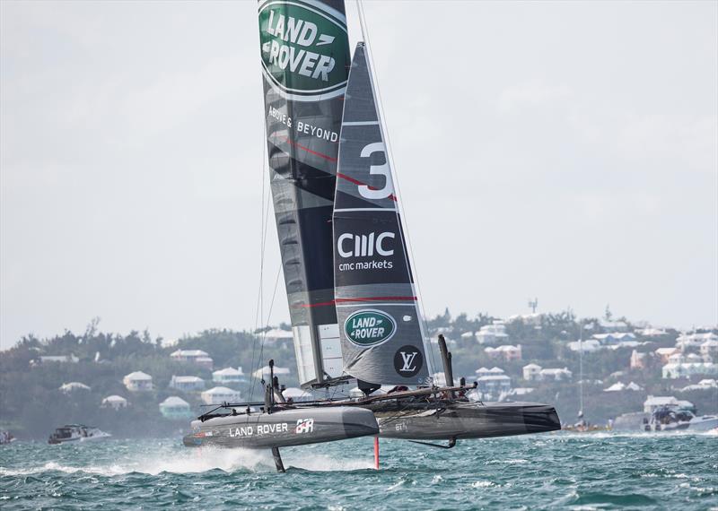 Land Rover BAR racing on the Great Sound on Super Sunday at Louis Vuitton America's Cup World Series Bermuda photo copyright Lloyd Images taken at  and featuring the AC45 class