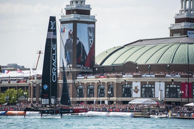 ORACLE TEAM USA at Louis Vuitton America's Cup World Series Chicago photo copyright Sam Greenfield / ORACLE TEAM USA taken at  and featuring the AC45 class