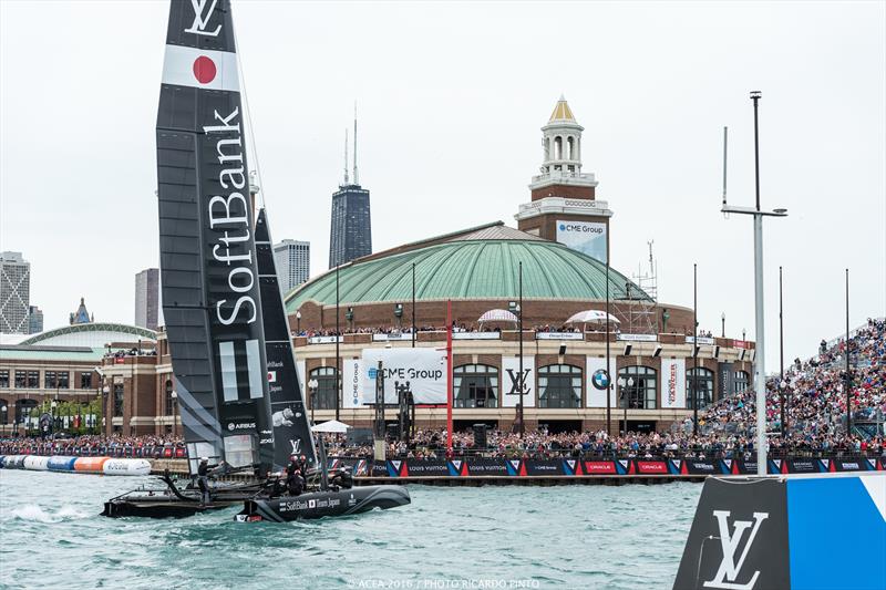 SoftBank Team Japan at Louis Vuitton America's Cup World Series Chicago photo copyright Ricardo Pinto taken at  and featuring the AC45 class