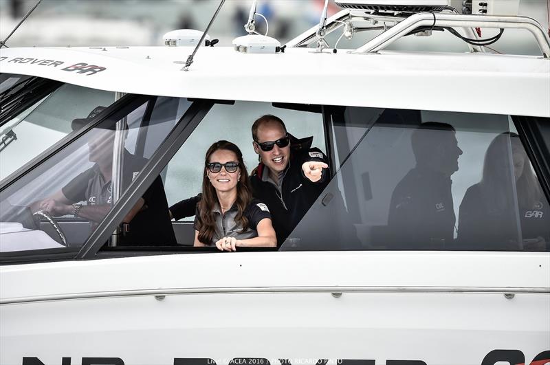 The Duke and Duchess of Cambridge enjoyed watching the racing at Louis Vuitton America's Cup World Series Portsmouth - photo © Ricardo Pinto / ACEA 2016