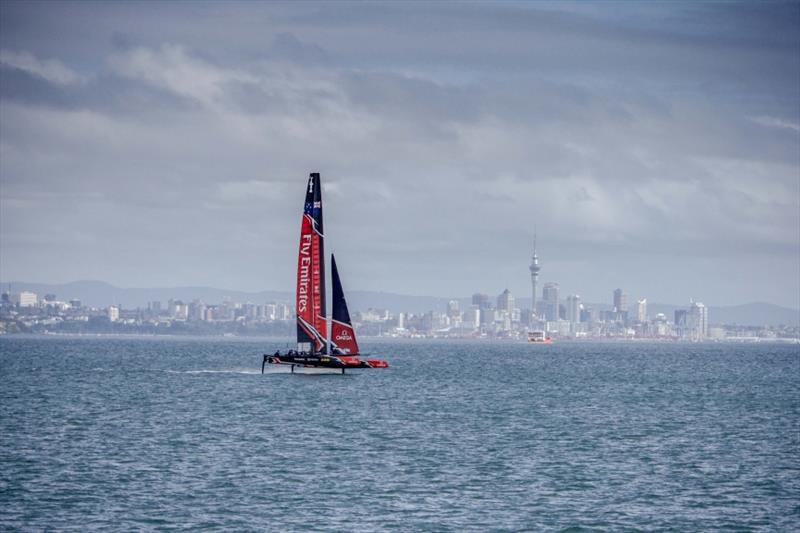 Emirates Team New Zealand training in Auckland - photo © Hamish Hooper / ETNZ