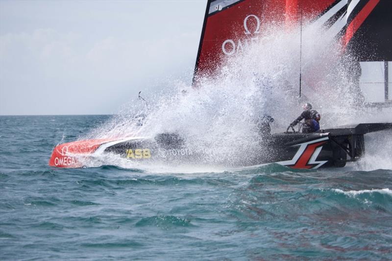 Emirates Team New Zealand training in Auckland photo copyright Hamish Hooper / ETNZ taken at  and featuring the AC45 class
