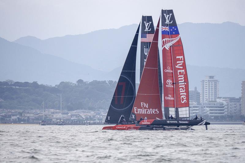 Emirates Team New Zealand finish 3rd in the Louis Vuitton America's Cup World Series photo copyright Hamish Hooper / ETNZ taken at  and featuring the AC45 class
