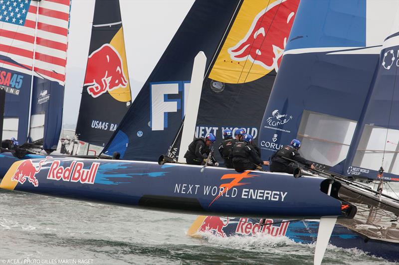 Red Bull Youth America's Cup day 1 photo copyright Gilles Martin-Raget / ACEA taken at  and featuring the AC45 class