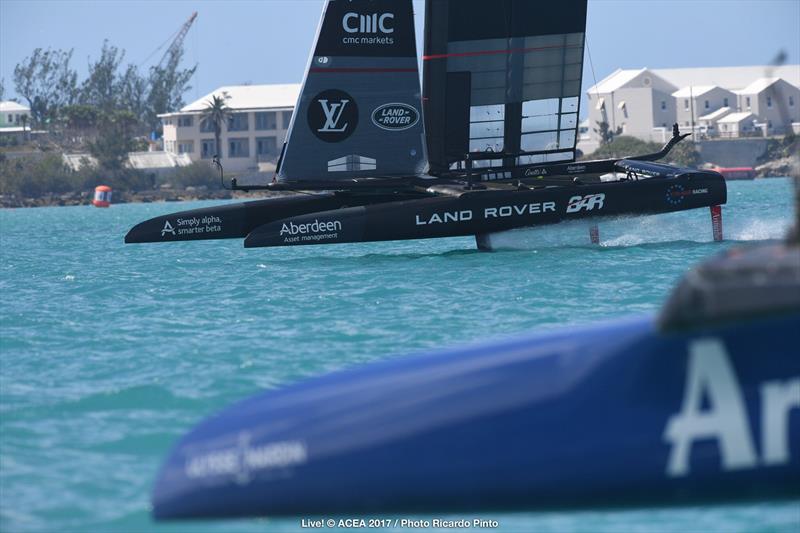 Land Rover BAR beat Artemis Racing on the opening day of the 35th America's Cup photo copyright ACEA 2017 / Ricardo Pinto taken at  and featuring the AC50 class