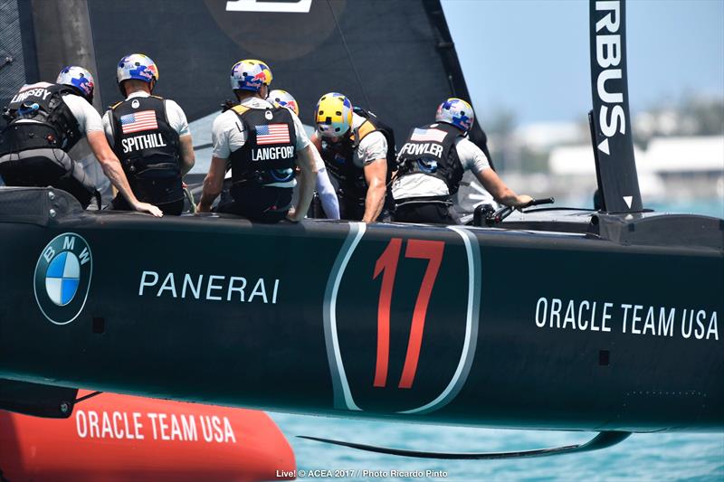 ORACLE TEAM USA on the opening day of the 35th America's Cup photo copyright ACEA 2017 / Ricardo Pinto taken at  and featuring the AC50 class