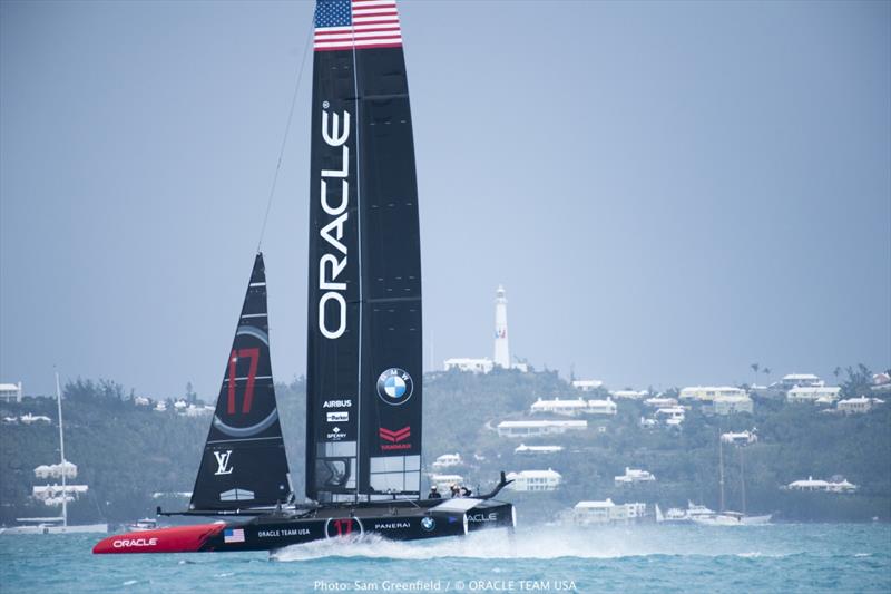 ORACLE TEAM USA set for the 35th America's Cup match photo copyright Sam Greenfield / ORACLE TEAM USA taken at  and featuring the AC50 class
