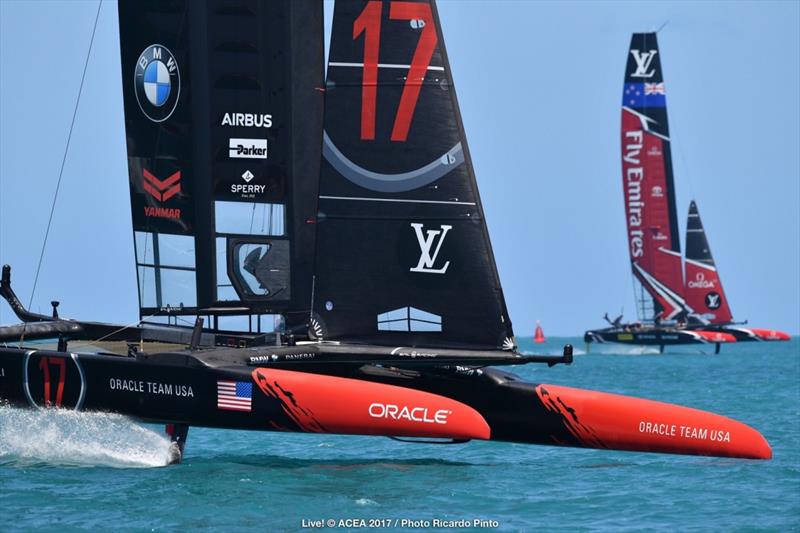 ORACLE TEAM USA on day 2 of the 35th America's Cup Match photo copyright ACEA 2017 / Ricardo Pinto taken at  and featuring the AC50 class