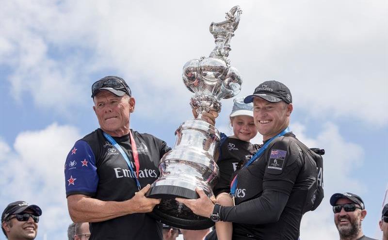 Emirates Team New Zealand win the 35th America's Cup Match photo copyright ACEA 2017 / Sander van der Bosch taken at  and featuring the AC50 class
