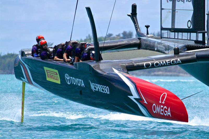 `Will today be the day?` Emirates Team New Zealand go through their work up ahead of the final race in the 35th America's Cup Match, Bermuda, June 26, 2017 photo copyright Richard Gladwell taken at Royal New Zealand Yacht Squadron and featuring the AC50 class