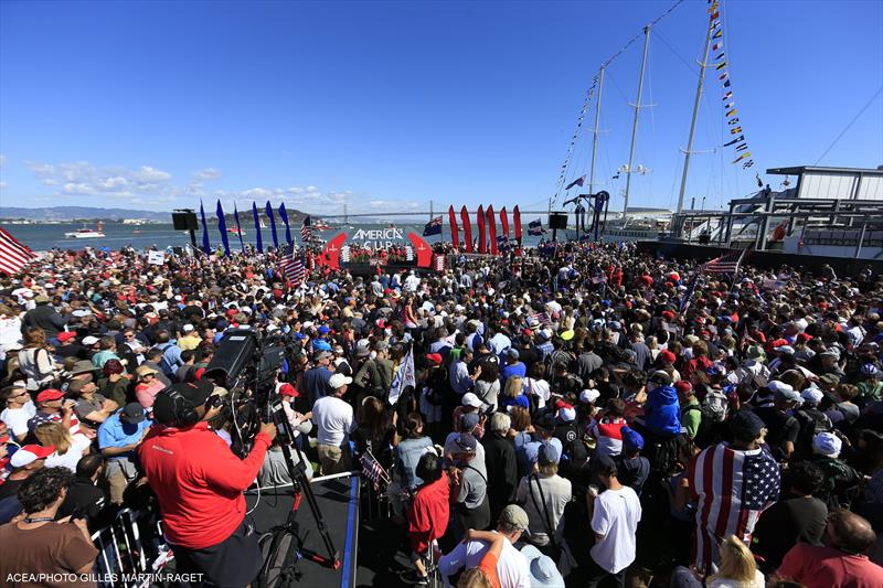 34th America's Cup presentation ceremony in San Francisco photo copyright Gilles Martin-Raget / ACEA taken at  and featuring the AC72 class