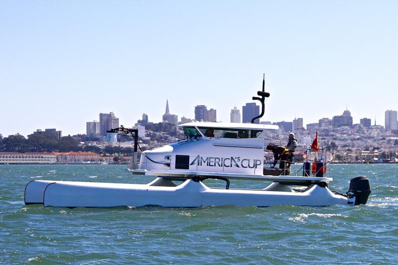 Camera Boats are just part of the fleet required  for AC36 - San Francisco 34th America's Cup - photo © Richard Gladwell Sail-World.com