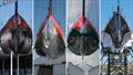AC75 Version 2 - Bow perspectives - from left: Alinghi RBR, Luna Rossa, Emirates Team NZ, INEOS Britannia © America's Cup Media