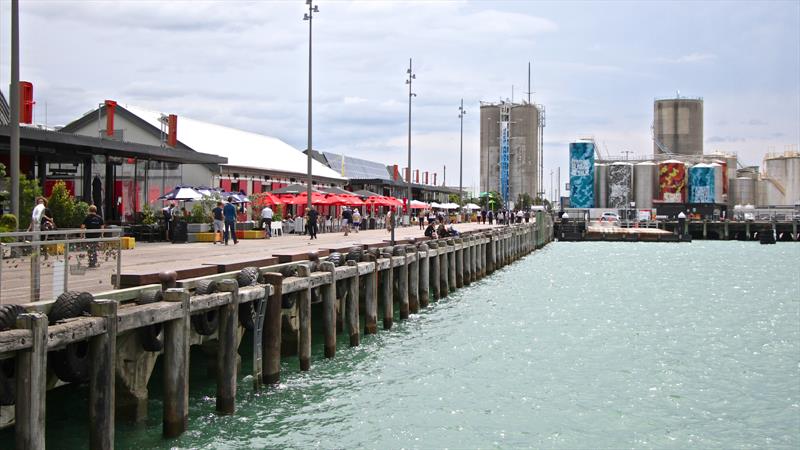 North Wharf looking to Wynyard Point - where animation shows J class berthed - Viaduct Basin base location option - America's Cup 2021 - photo © Richard Gladwell