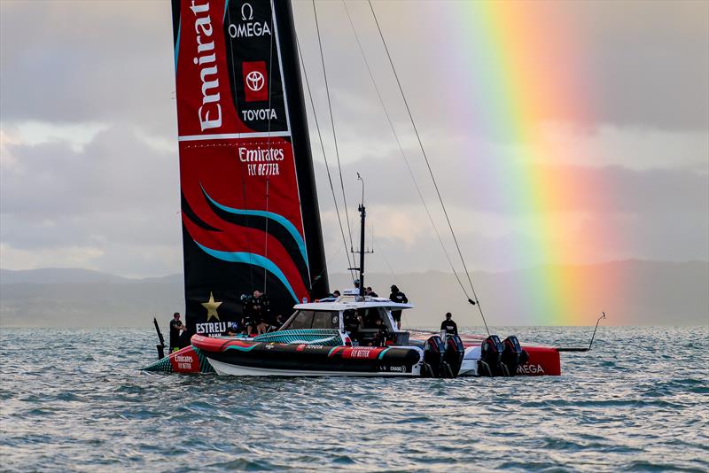 Emirates Team New Zealand- AC75 - Day 1 - April 12, 2024 - Auckland - photo © Sam Thom/America's Cup