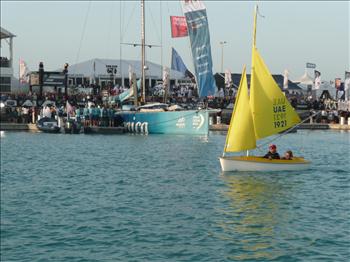 Access dinghies at the Abu Dhabi Volvo Ocean Race stopover