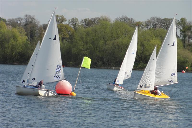 303s at the Burghfield Hansa Dinghy Open photo copyright Ron Sawford taken at Burghfield Sailing Club and featuring the Hansa class