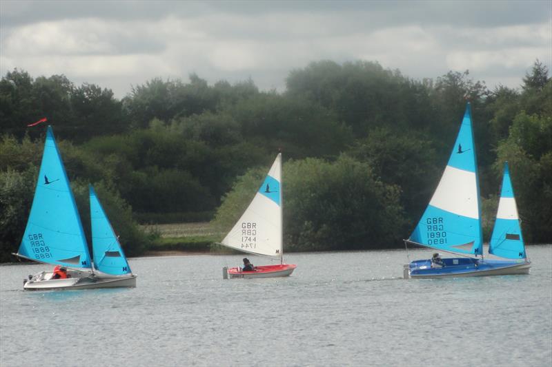 Libertys and 2.3s race at 8th Hansa TT at Frampton on Severn  photo copyright Ron Sawford taken at Frampton on Severn Sailing Club and featuring the Hansa class