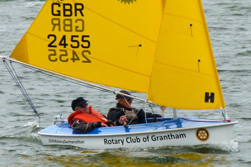Chris Emmet and Malcolm Kirk during the Hansa Class Traveller Series at Oxford Sailability photo copyright Gwyndra Emmet taken at Oxford Sailing Club and featuring the Hansa class