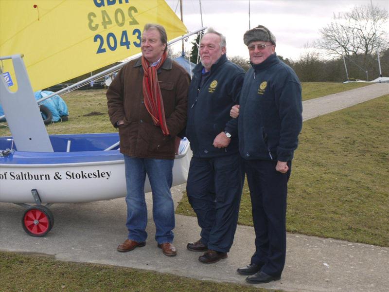 Ray Burman RIBI President, Malcolm Douglas of Saltburn Rotary and Norman Baker of Stokesley Rotary