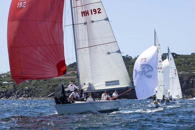 Tracy Richardson on the way to winning the Adams 10 division at the Nautilus Marine Insurance Sydney Harbour Regatta photo copyright Andrea Francolini / MHYC taken at Middle Harbour Yacht Club and featuring the Adams 10 class