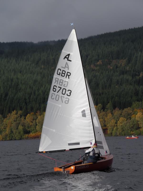 Crawford Reid and Graeme Russel make the most of the breeze in the final race on day two of the RYA Scotland Champion of Champions Trophy at Loch Tummel photo copyright Matt Toynbee taken at Loch Tummel Sailing Club and featuring the Albacore class