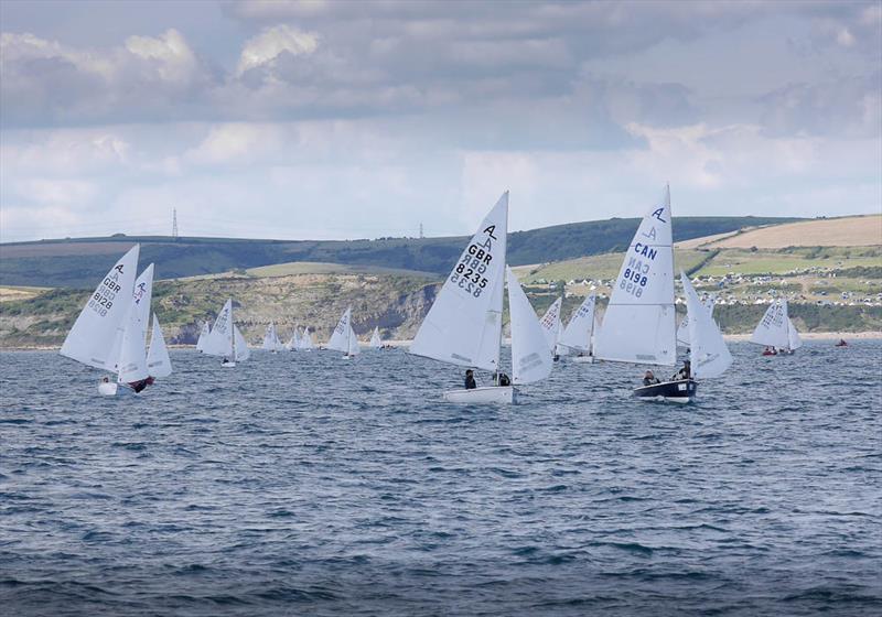 Luffing match step 1 - Day 4 of the Peak-Ryzex Albacore Internationals 2017 at the WPNSA photo copyright Pauline Rook taken at Weymouth & Portland Sailing Academy and featuring the Albacore class