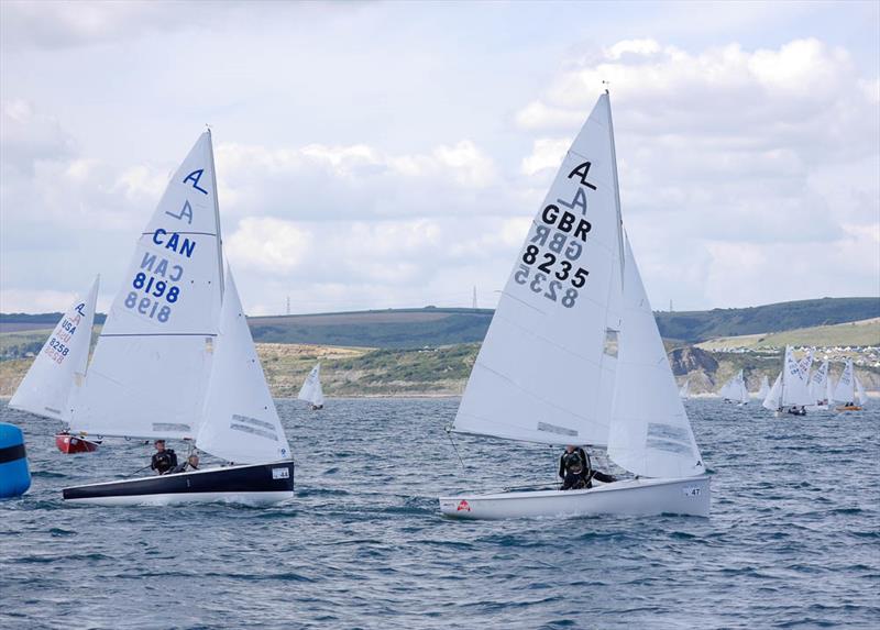 Luffing match step 5 - Day 4 of the Peak-Ryzex Albacore Internationals 2017 at the WPNSA photo copyright Pauline Rook taken at Weymouth & Portland Sailing Academy and featuring the Albacore class