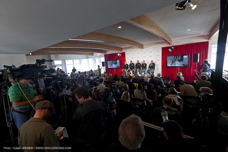 ORACLE Racing press conference at the Golden Gate Yacht Club photo copyright Guilain Grenier / ORACLE Racing taken at Golden Gate Yacht Club and featuring the ACC class