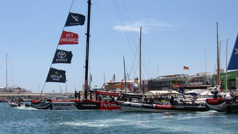 The New Zealand Government took a sponsorship position with four other commercial sponsors during the 2007 America's Cup, Valencia, Spain photo copyright Todd Niall taken at  and featuring the ACC class