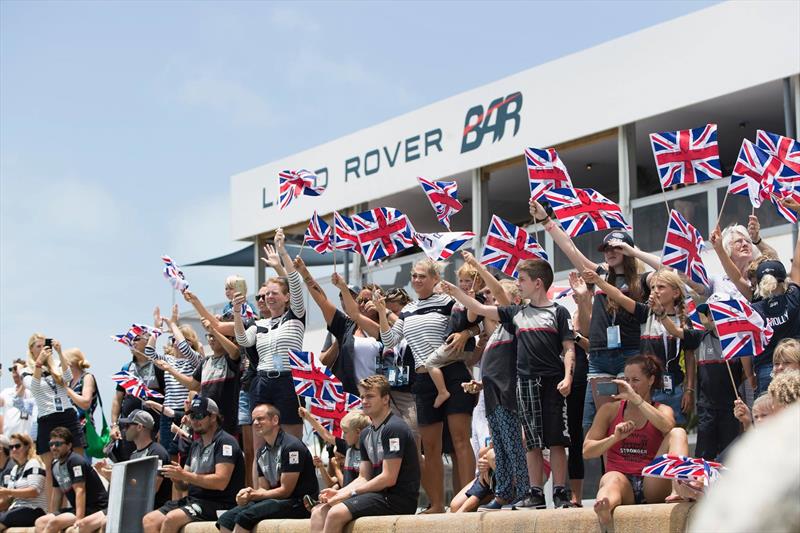 Whatever the result, family, friends and supporters always lined the dock to show their support when the boat came home. Land Rover BAR, 35th America's Cup, Bermuda, June 2017 photo copyright Lloyd Images taken at Royal Yacht Squadron and featuring the ACC class