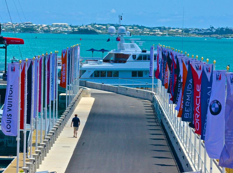 Entrance to the America's Cup Village in Bermuda photo copyright Scott Stallard taken at  and featuring the ACC class
