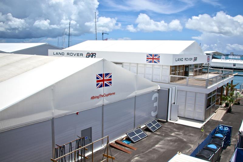 Land Rover BAR had three boat sheds and a management and corporate hospitality area in Bermuda photo copyright Richard Gladwell taken at  and featuring the ACC class