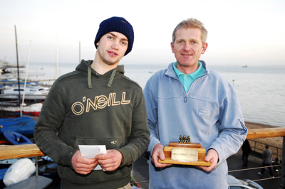 Mark Barnes and Pete Nicholson win the Brass Monkey Trophy at Leigh-on-Sea photo copyright Graeme Sweeney / Yachts & Yachting taken at Leigh-on-Sea Sailing Club and featuring the B14 class
