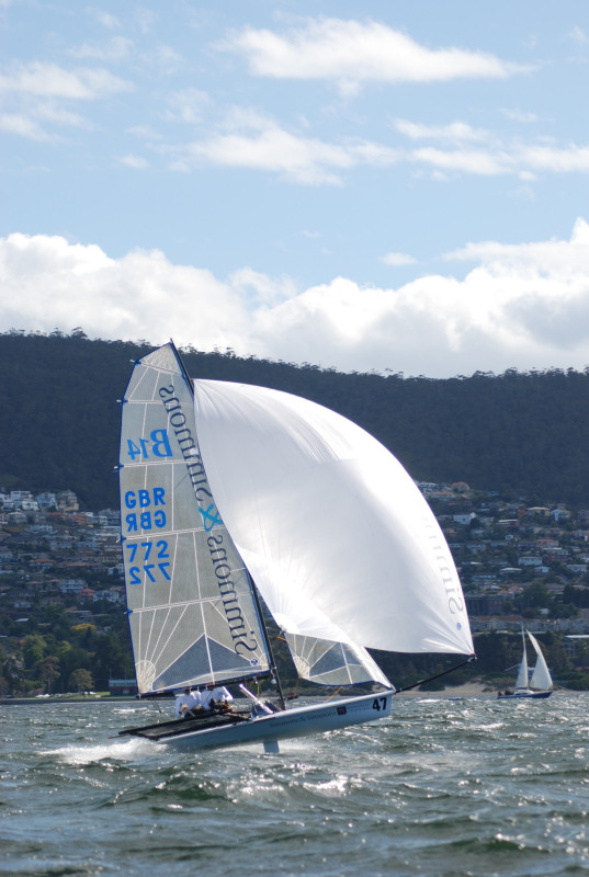 A high wind start to the B14 worlds in Hobart photo copyright ADMIX B14 worlds media taken at  and featuring the B14 class