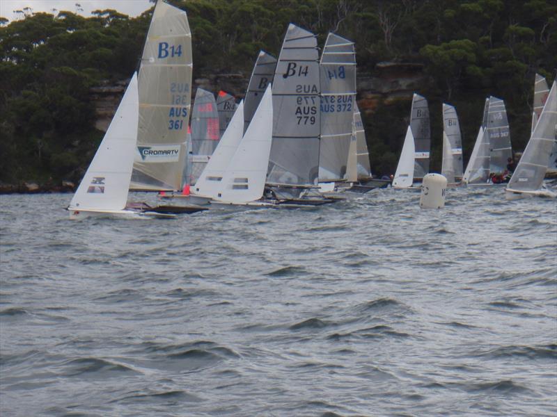 Cromarty Engineering off the line with pace on day 2 of the B14 Australian Nationals photo copyright Malcom McAully & Sophie Hunt taken at Woollahra Sailing Club and featuring the B14 class