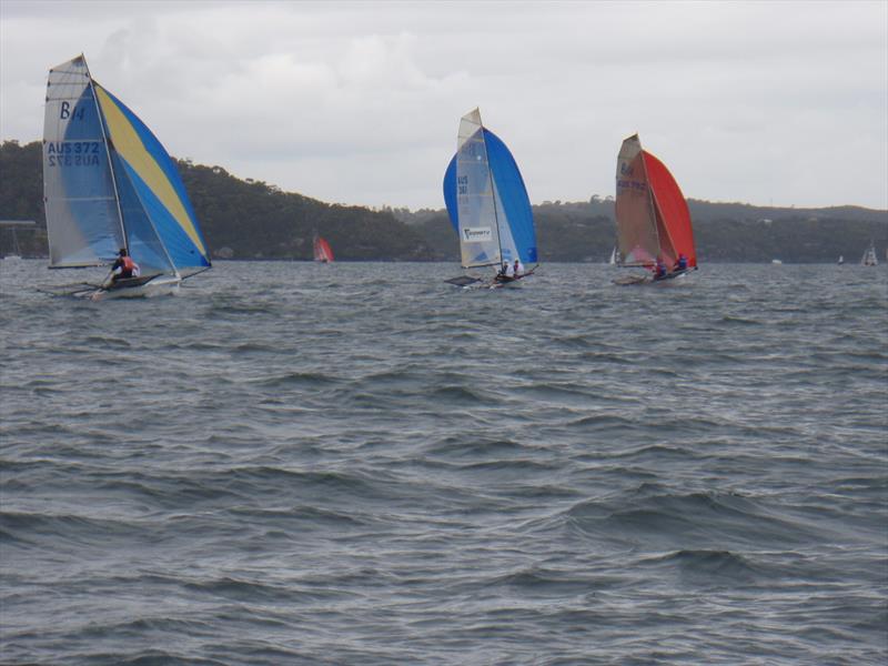 Tassie Boats keeping close together on day 2 of the B14 Australian Nationals - photo © Malcom McAully & Sophie Hunt