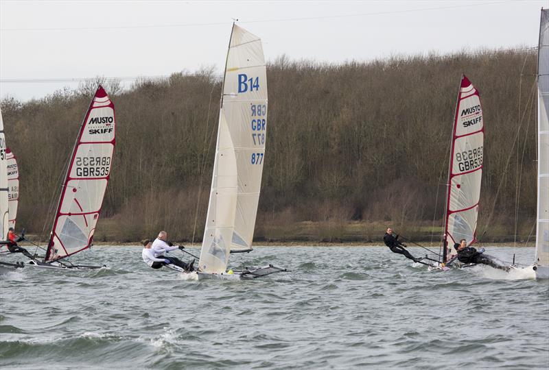 B14s at the Grafham Grand Prix 2015 photo copyright Tim Olin / www.olinphoto.co.uk taken at Grafham Water Sailing Club and featuring the B14 class