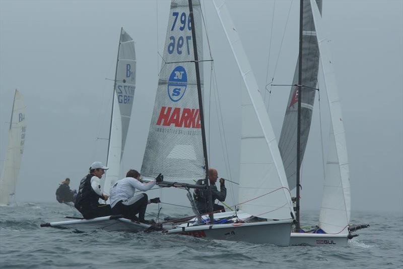 Gul B14 Nationals at Porthpean day 1 photo copyright Chris Bilkey taken at Porthpean Sailing Club and featuring the B14 class