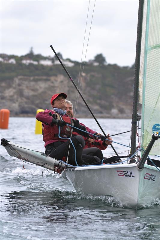 Gul B14 Nationals at Porthpean photo copyright Dominik Seyler taken at Porthpean Sailing Club and featuring the B14 class